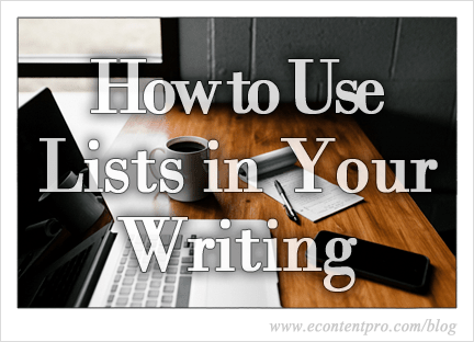 How to Use Lists in Your Writing